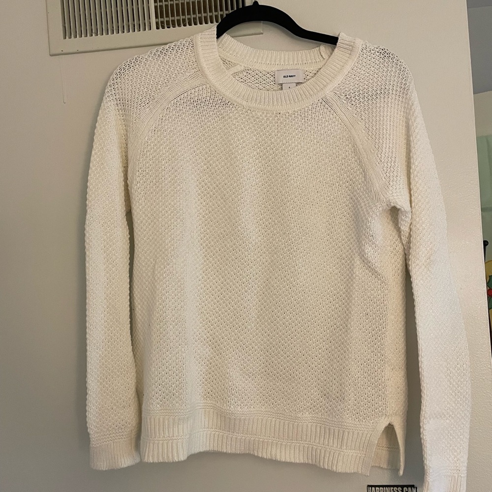 Old Navy: White Sweater (S)
